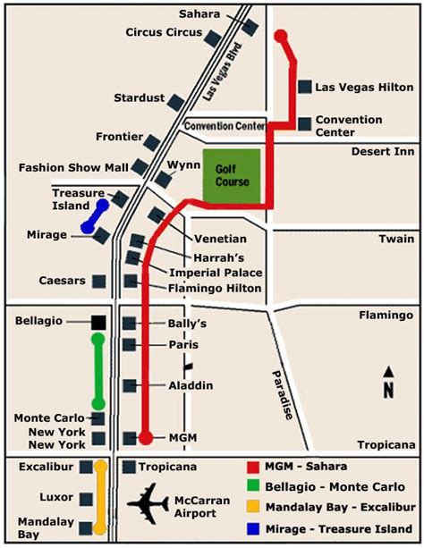 las vegas monorail map